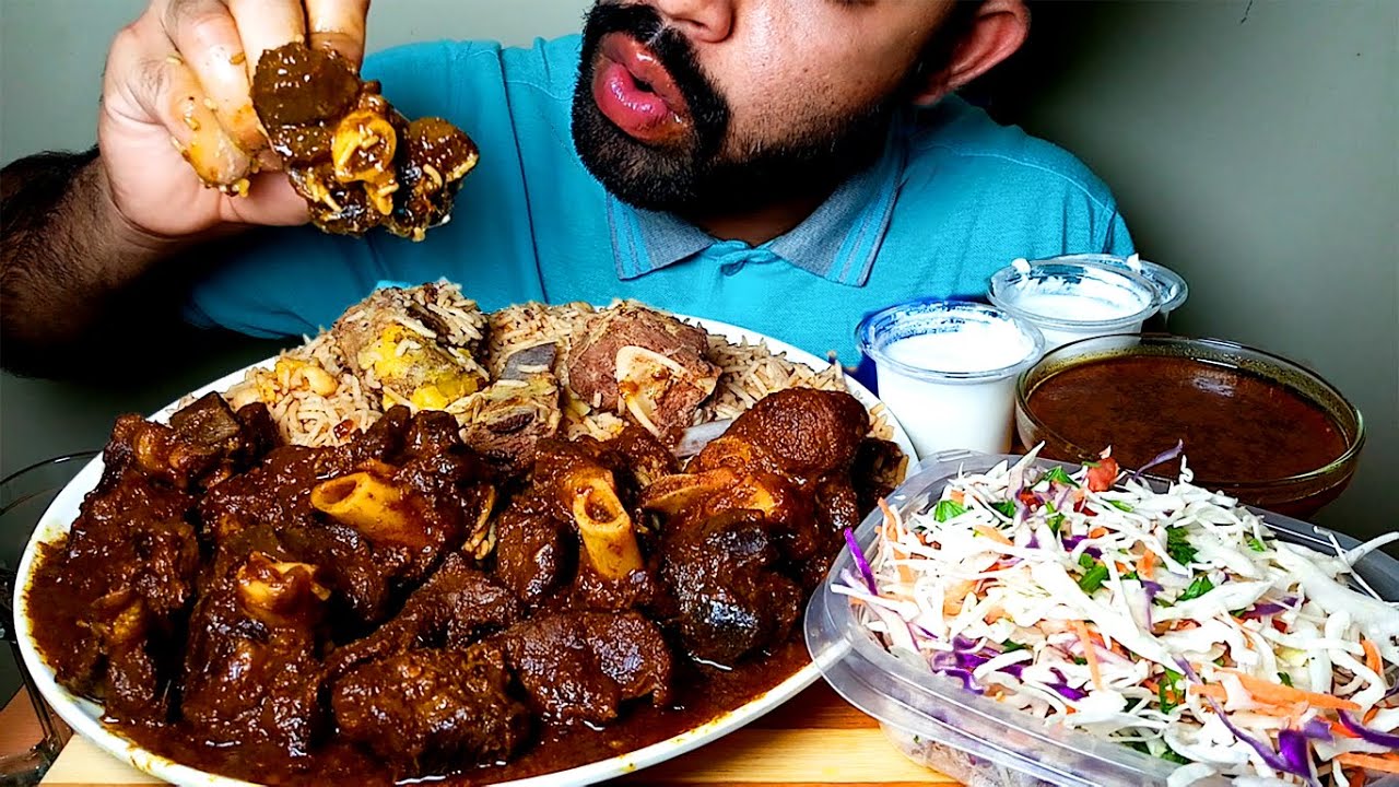 BEST MUTTON MANDI || SPICY MUTTON CURRY || MIXED SALAD WITH PEPSI EATING SHOW||#HungryPiran