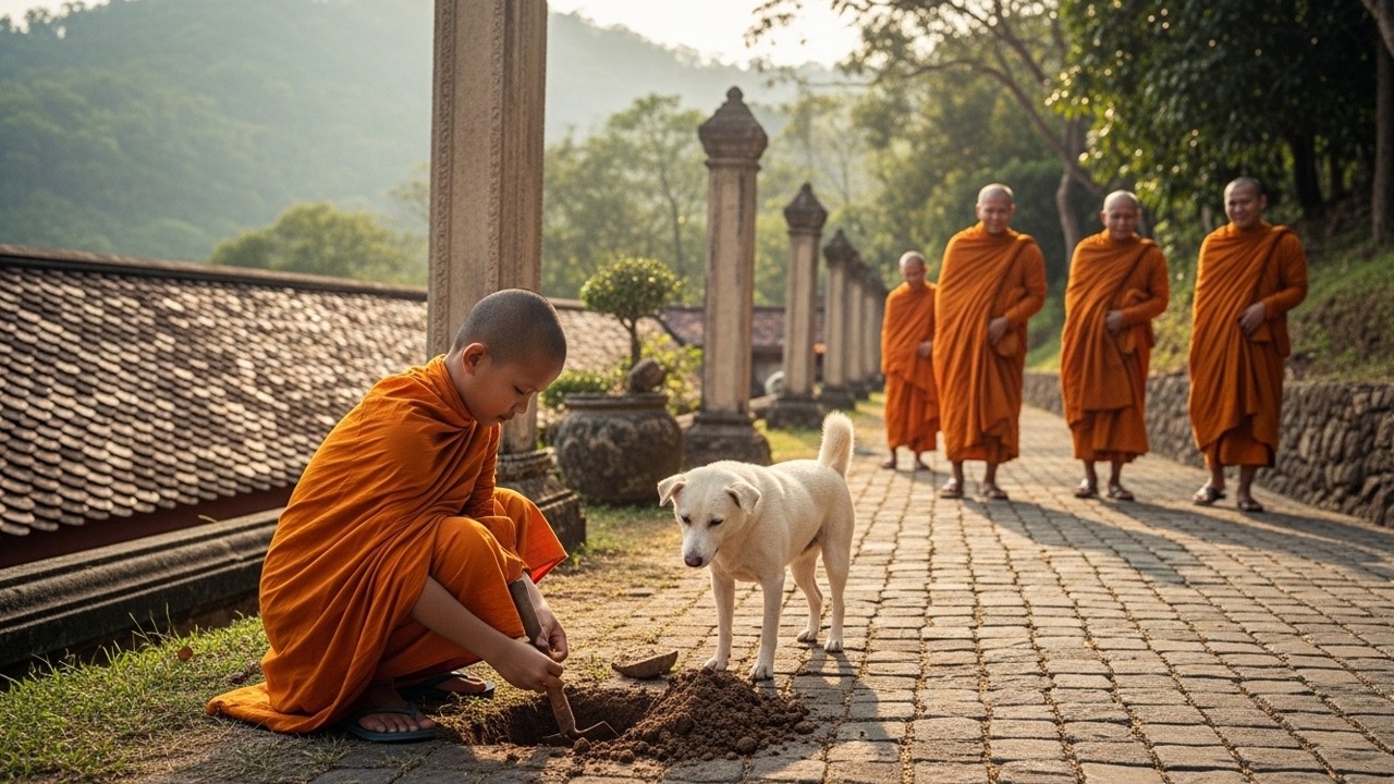 ตะลึงทั้งวัด! เณรน้อยขุดสุสานพระอาจารย์ 30 ปี พบความจริงที่ทำให้ทุกคนต้องก้มกราบ