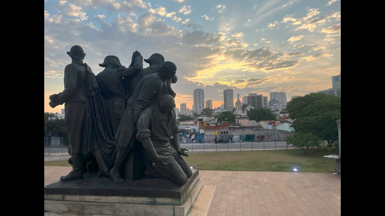 Sao Paulo Brazil 4K Monument To Independence Parque during Sunset
