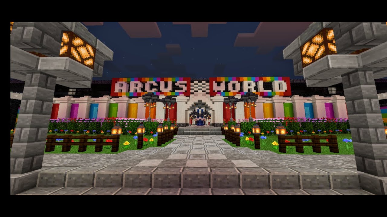 [Minecraft Bedrock] New Roleplay Map! Arcus World Theme Park! (Commercial Area) Free download!
