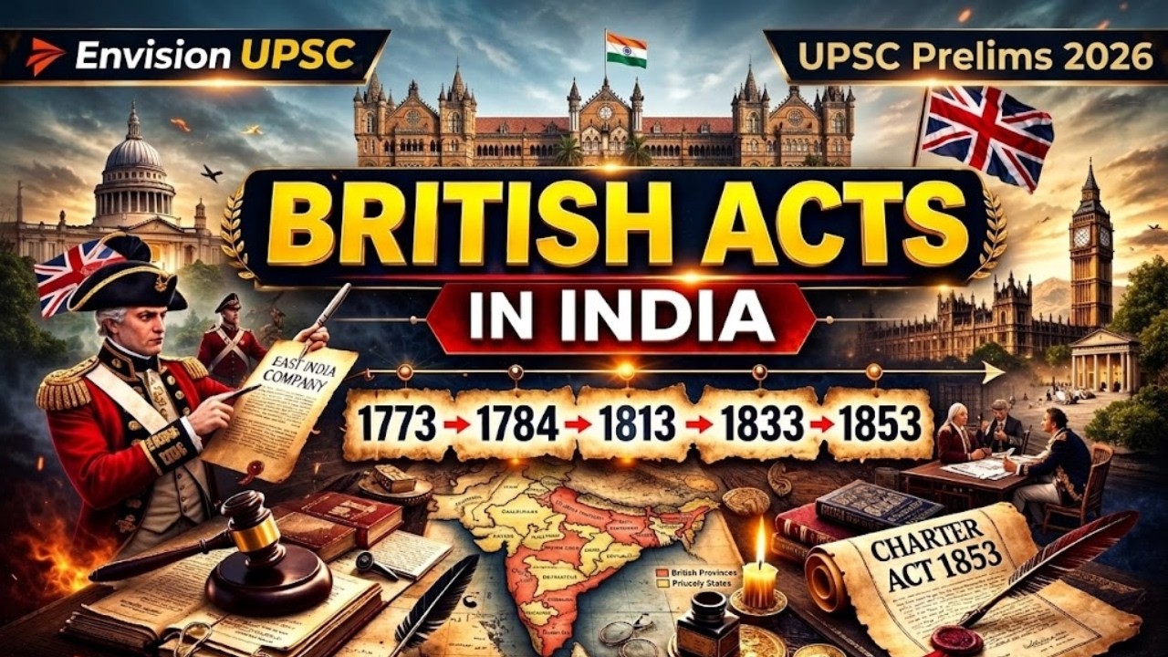 British Acts in India | Regulating Act 1773 to Charter Act 1853 | Revision for UPSC, SSC & State PSC