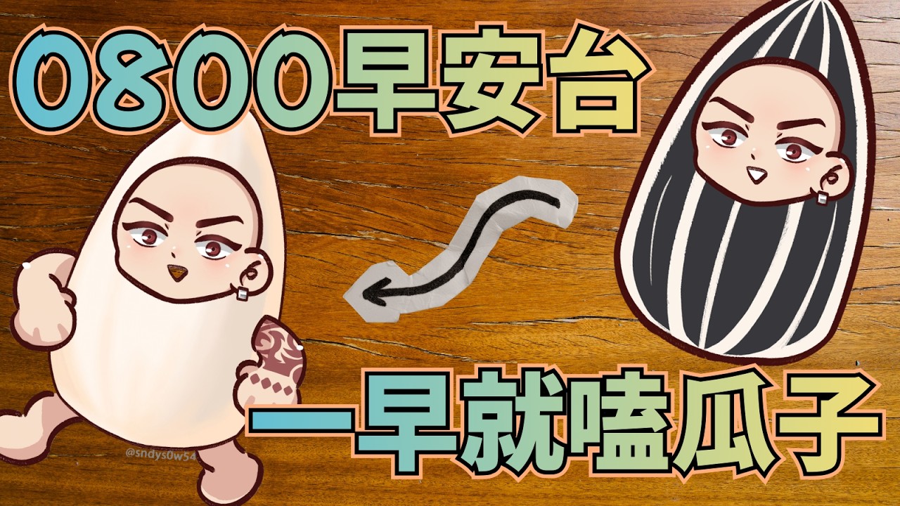 【0800早安台】早餐啥都不能吃，那就來嗑瓜子吧!?【Hikari光】 #台V #vtuber #加班台