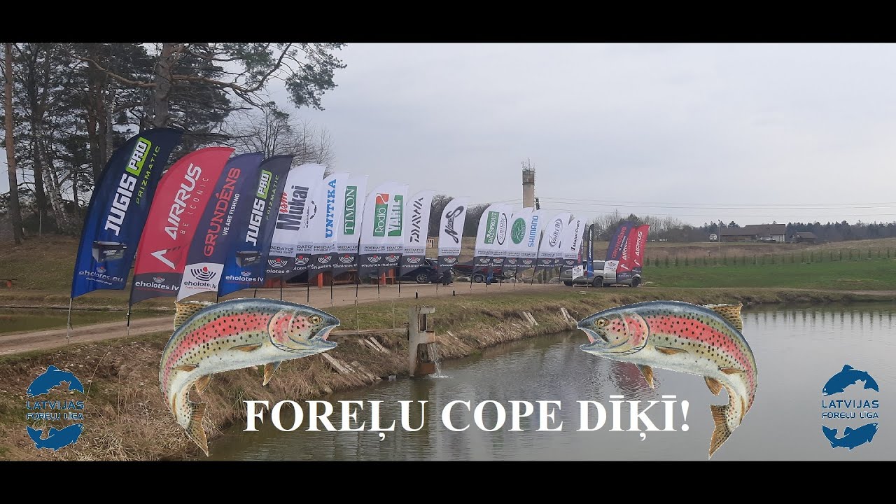 Foreļu cope dīķī!