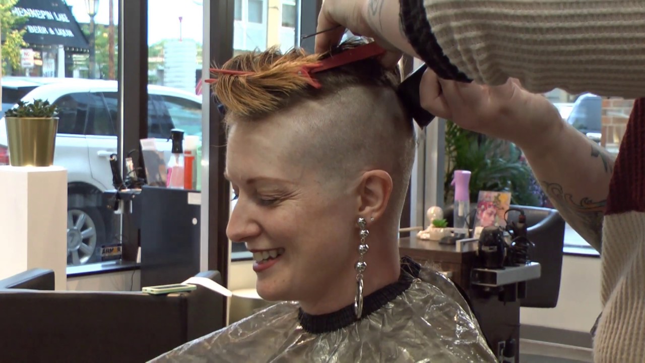 Part 1 - Kat Visits a Salon for a Partial Head Shave