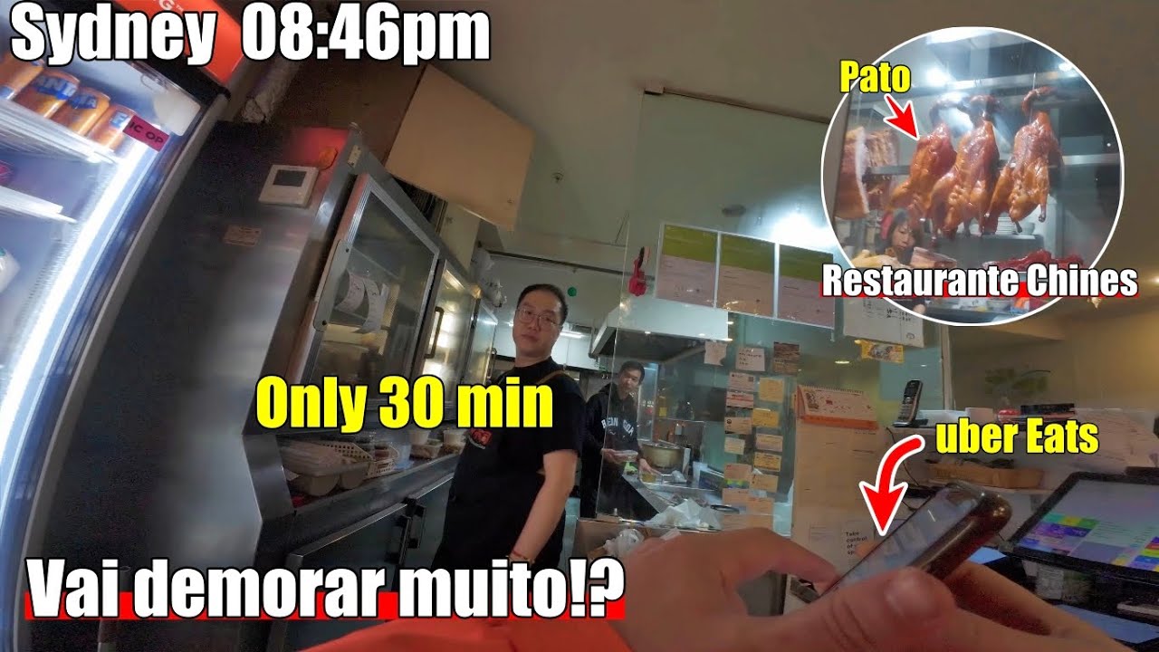 Sydney Após Anoitecer: Minha Experiência no Uber Eats com Atraso de 30 Minutos no Restaurante