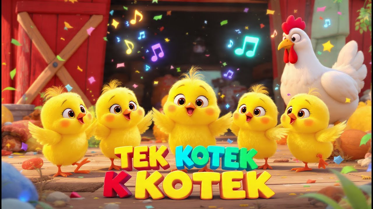 Tek Kotek Kotek Anak Ayam 🐥 Lagu Anak Indonesia Populer & Lucu!