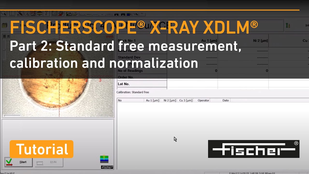 FISCHER│FISCHERSCOPE X-RAY XDLM Part 2: Standard Free Measurements, Calibration and Normalization