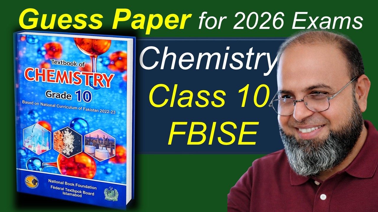 Guess Paper Chemistry Class 10 federal board 2026 first Annual Examination FBISE FB 10th Guess Paper