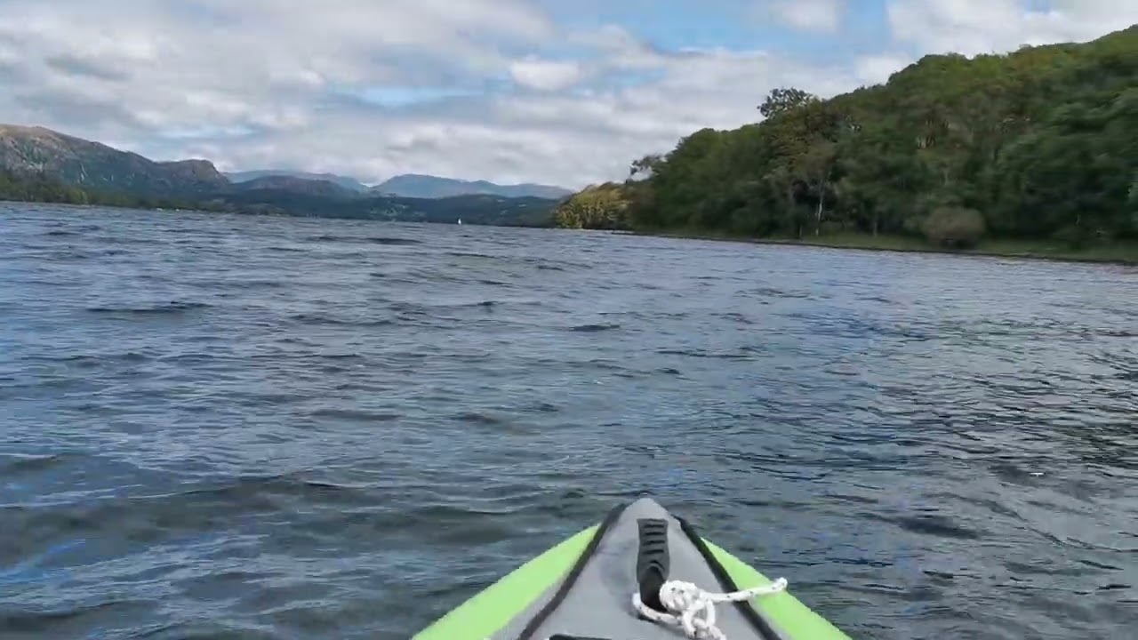 Choppy day on Coniston in our Gumotex solar