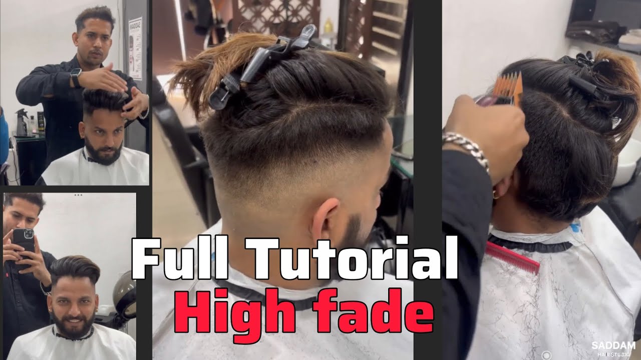 Высокий фейд | Полный урок | Мастер-класс по стрижке волос | Скин фейд #saddamhairstudio #trendin...