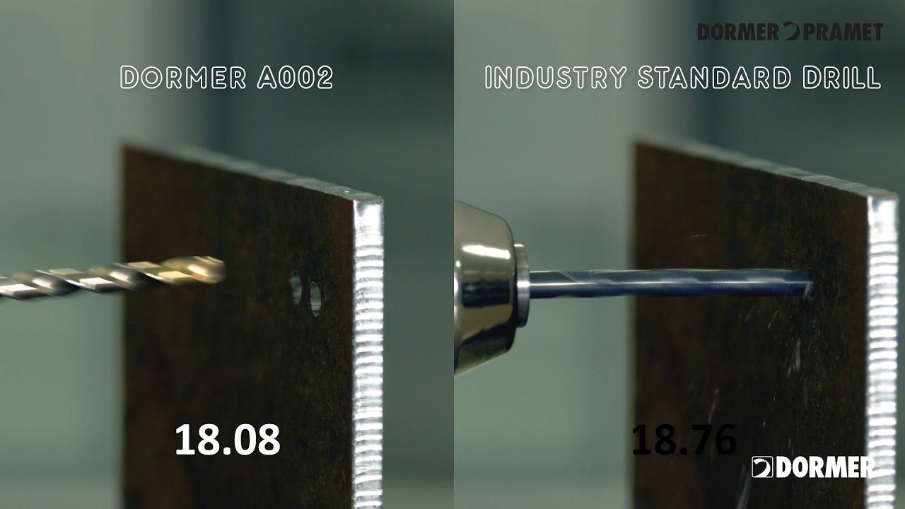 Dormer A002 v industry standard drill - which will be the quickest?