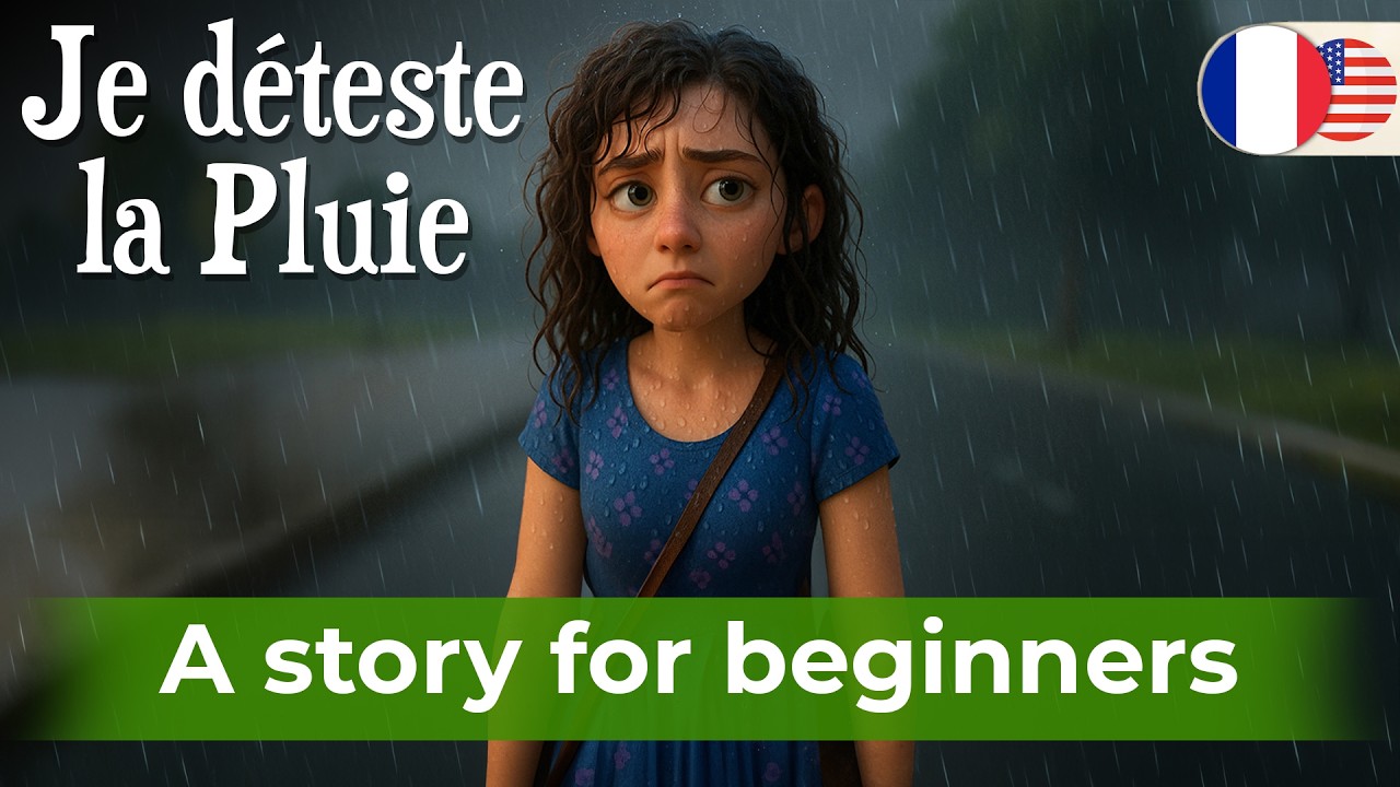 START LEARNING FRENCH with Simple Story (I hate the rain)
