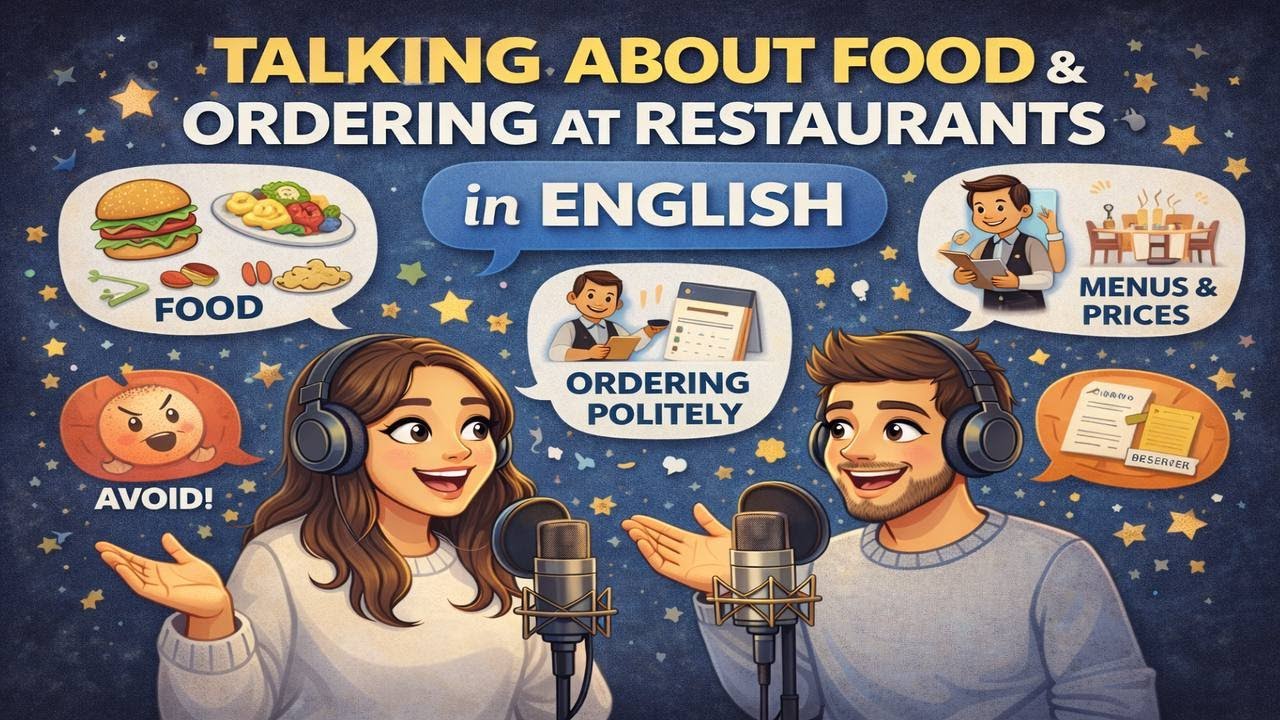 Talking About Food & Ordering at Restaurants in English – Real Conversation Practice