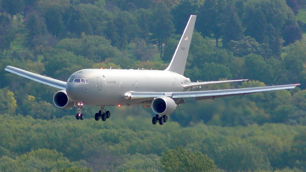 [4K] RARE! KC-46 Tanker Landing at MSP Airport