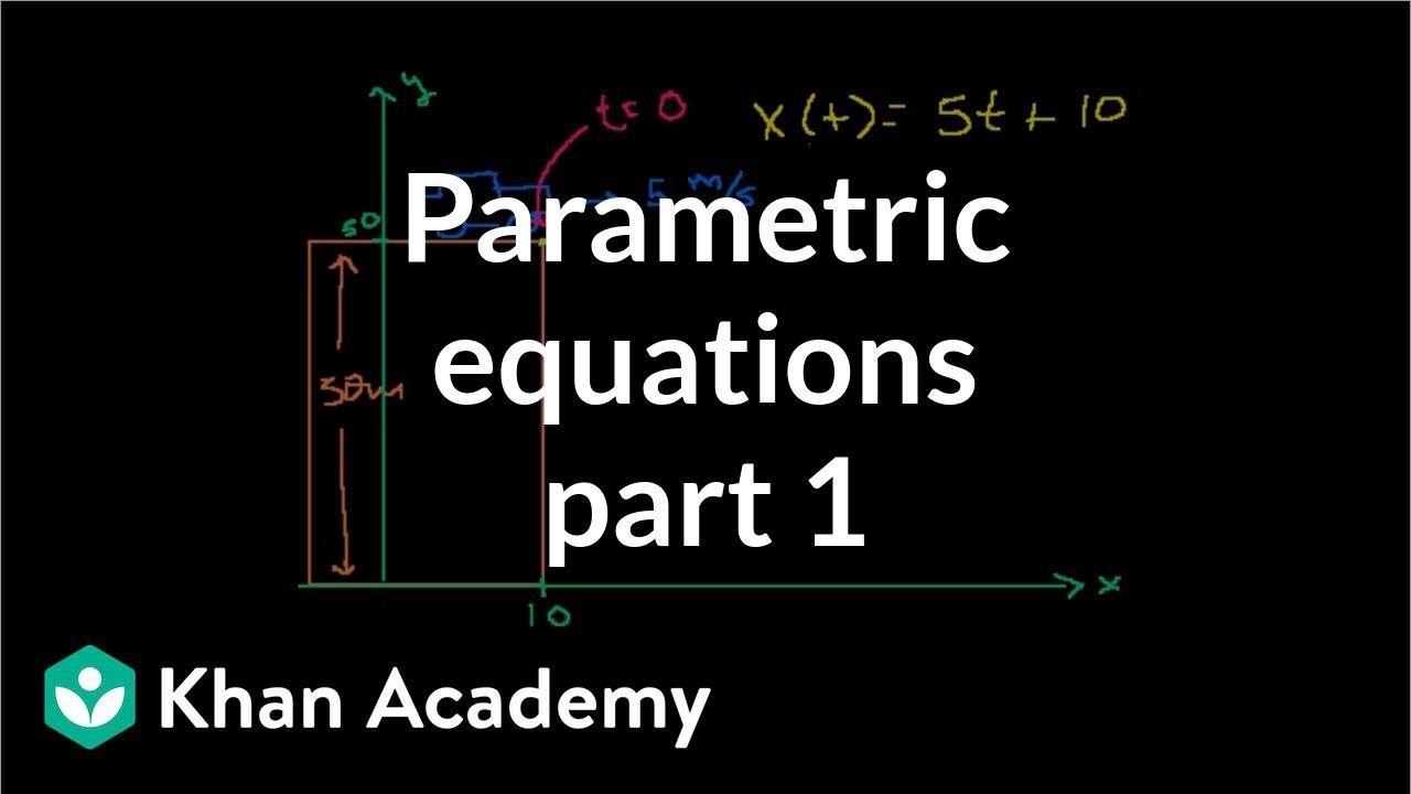 Parametric equations 1 | Parametric equations and polar coordinates | Precalculus | Khan Academy