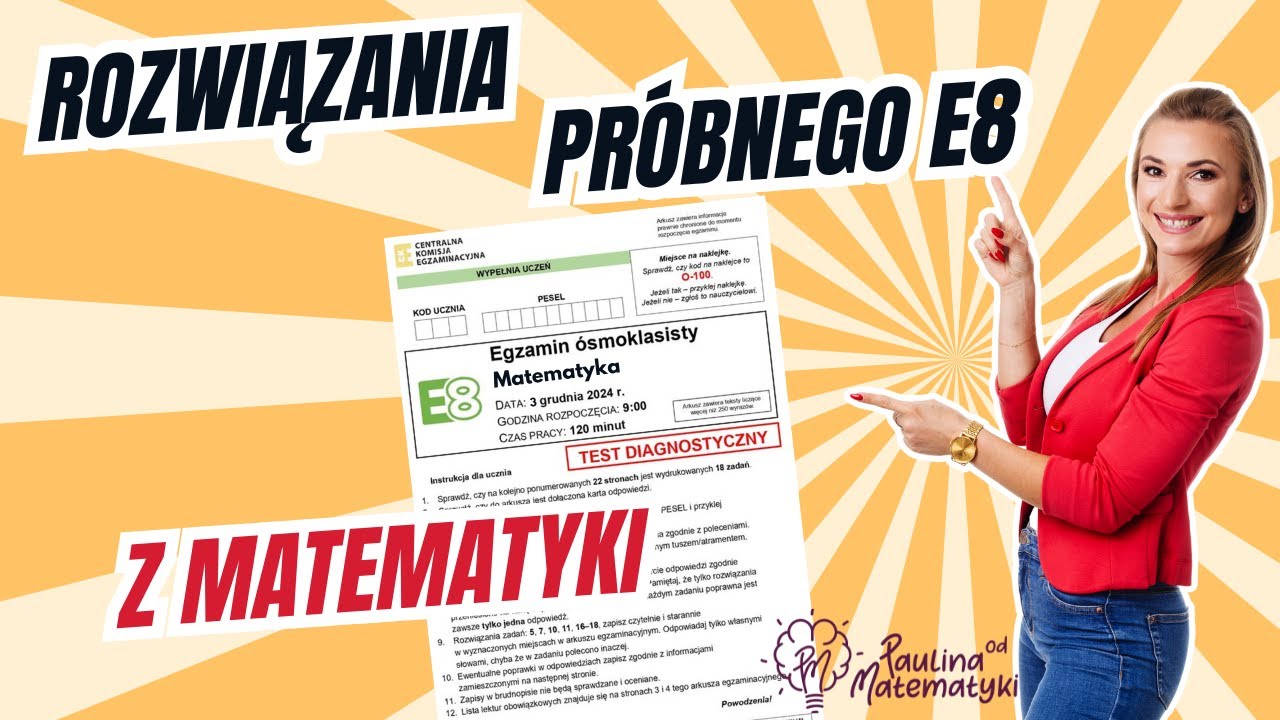 ⏰ ROZWIĄZANIA I ODPOWIEDZI! PRÓBNY EGZAMIN ÓSMOKLASISTY CKE MATEMATYKA