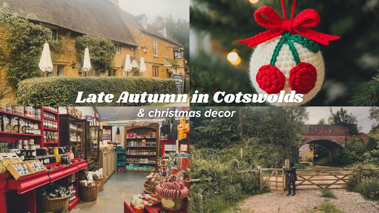 Late Autumn Slow Living Cotswolds Silent Vlog  | Crochet Christmas Decor, Tea Ritual & Cozy Cooking