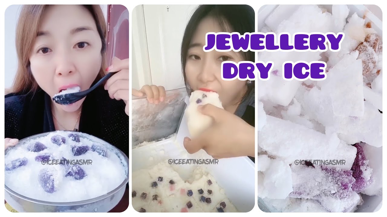 [ASMR] JEWELLERY DRY SOFT ICE 💎 & POWDERY CRUNCHY ICE & BIG BITES VIDEOS 🤍💜🤤