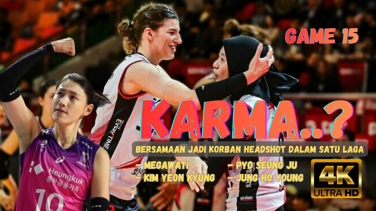 Bukan DRAKOR.. Ketika Megawati Terkena Bodyshot - Pink Spiders VS Red Sparks