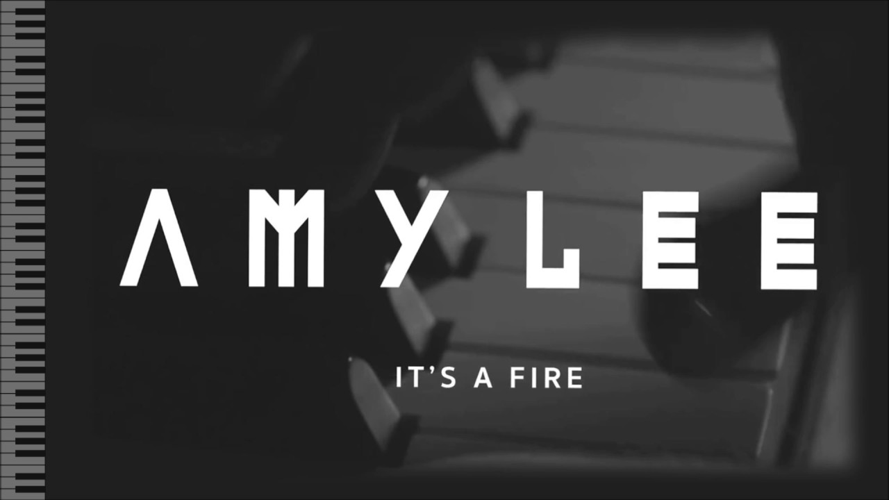 Amy Lee - It's A Fire (Portishead Cover) - Piano Instrumental (With Lyrics)