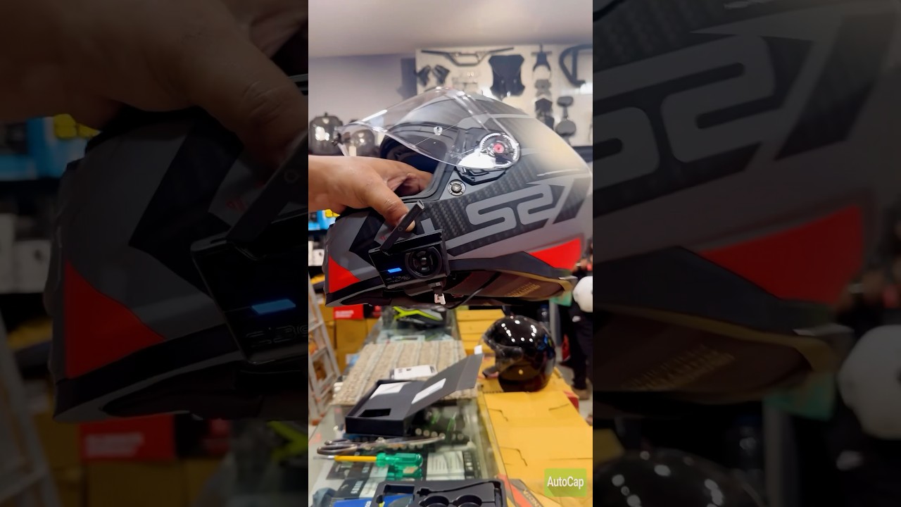Bluearmor C30 installation on LS2 Vector #c30bluearmor #intercom #rider #shorts #reels