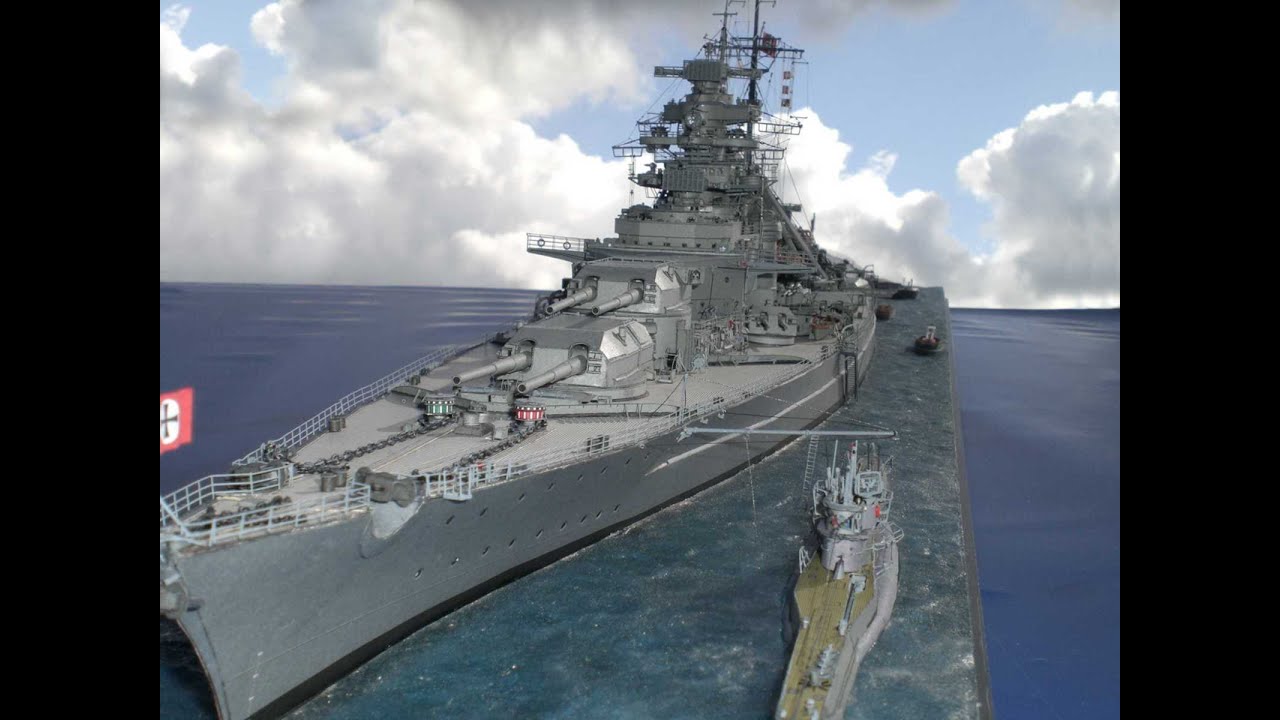Schlachtschiff Bismarck 1:250 -  # 1 - Kartonmodell -  10.000 Teile/parts  #papercraft