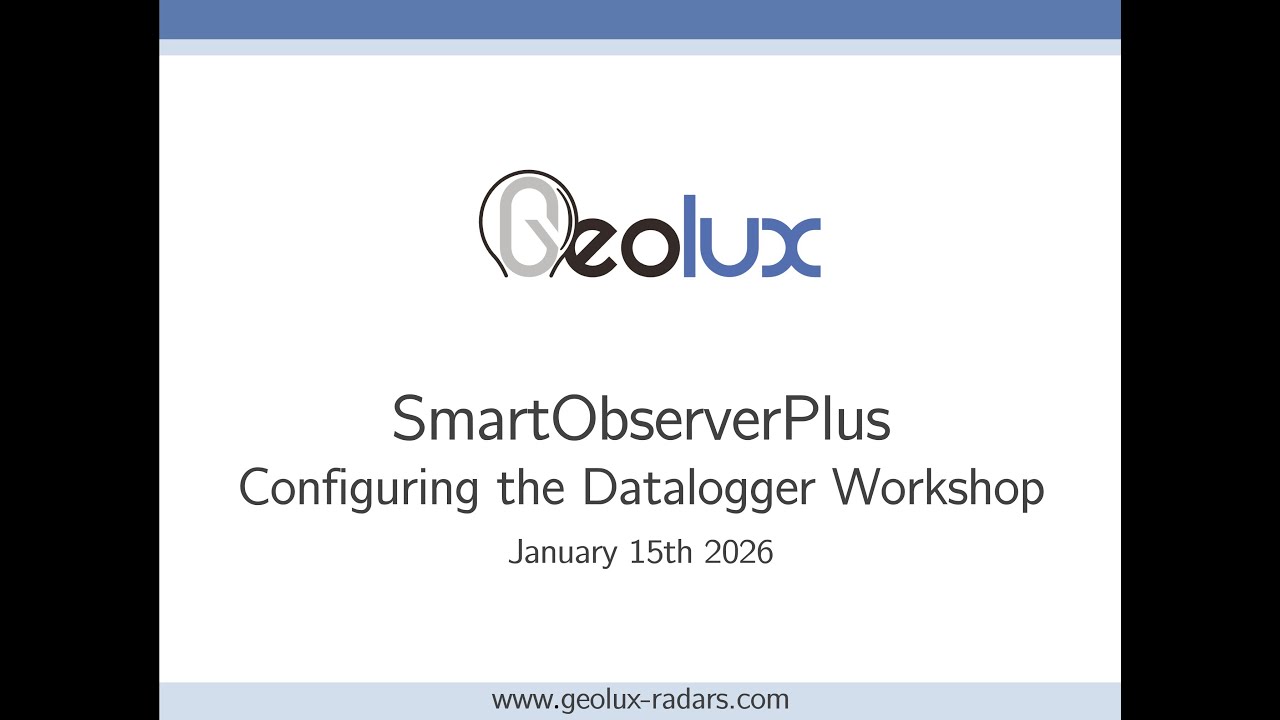 SmartObservarPlus - Configuring the Datalogger Workshop