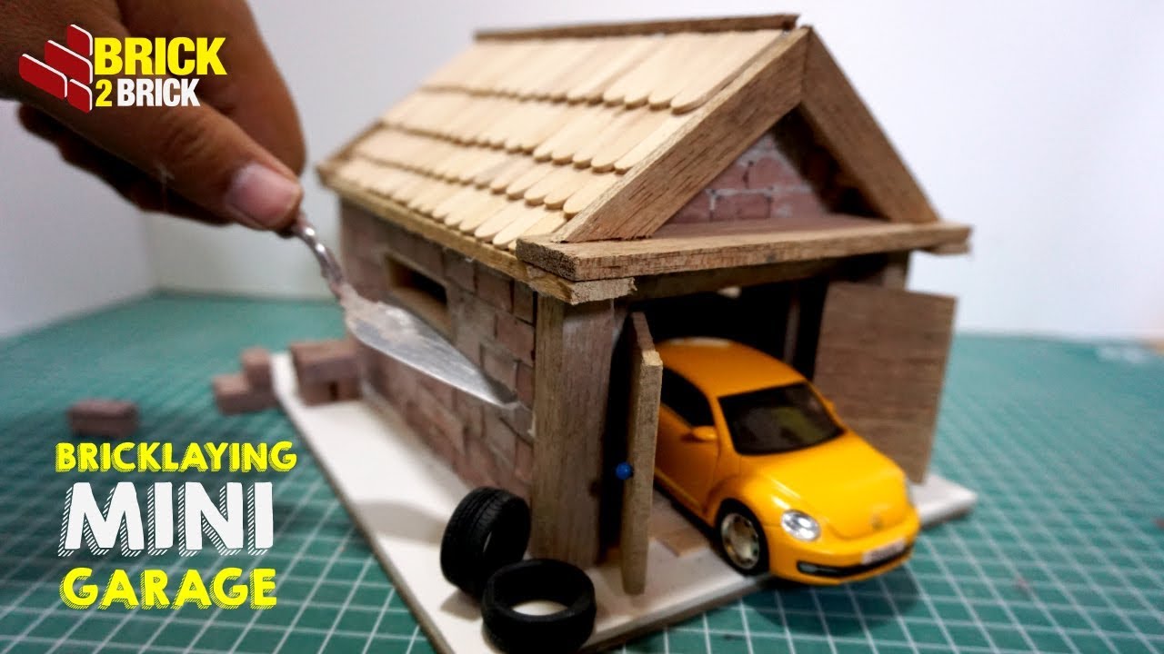 HOW TO BUILD A BRICK WALL : BRICKLAYING MINI GARAGE