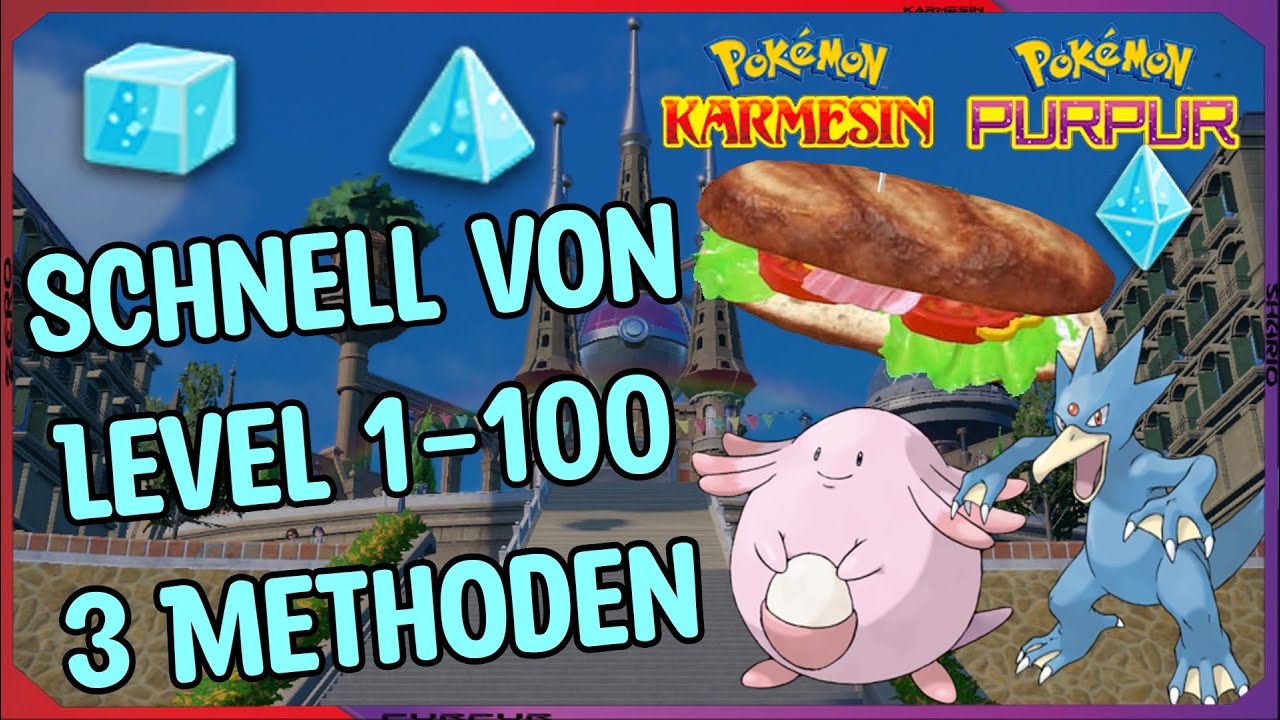 Schnell Leveln von 1-100 ( 3 Verschieden Methoden ) wie AFK uvm in Pokemon Karmesin & Purpur