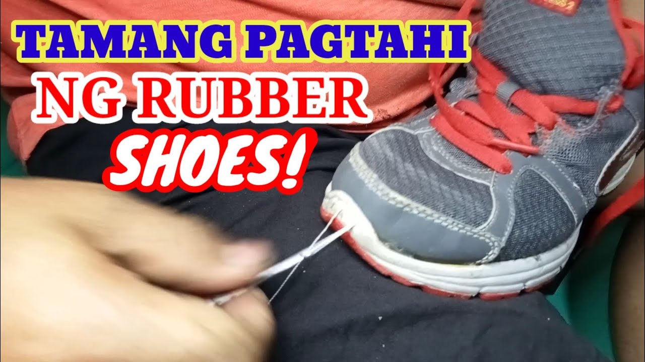Tips, Diy, TAMANG PAGTAHI NG NIKE RUBBER SHEOS / PANO TAGTAHI NG SAPATOS / HOW TO MAKE SHEOS,