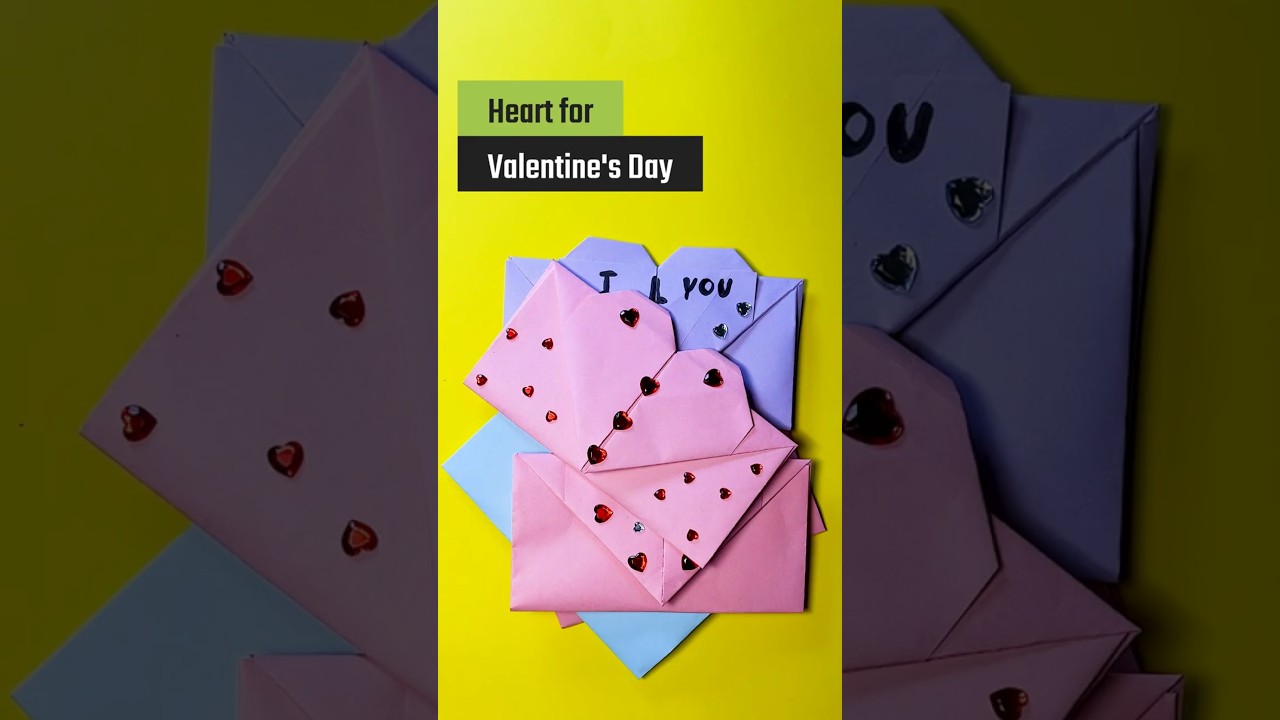 💌 DIY Valentine’s Day Envelope with Heart | Easy Origami Love Letter