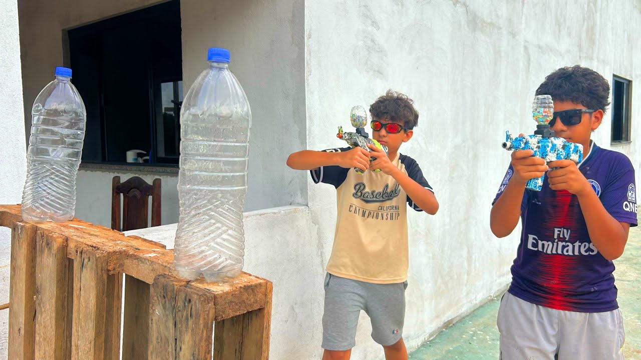 QUEM É O ATIRADOR MAIS RÁPIDO ARMINHAS BOLINHAS DE GEL