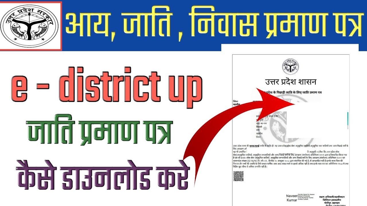 caste certificate kaise download karen | e district up | caste certificate | income certificate