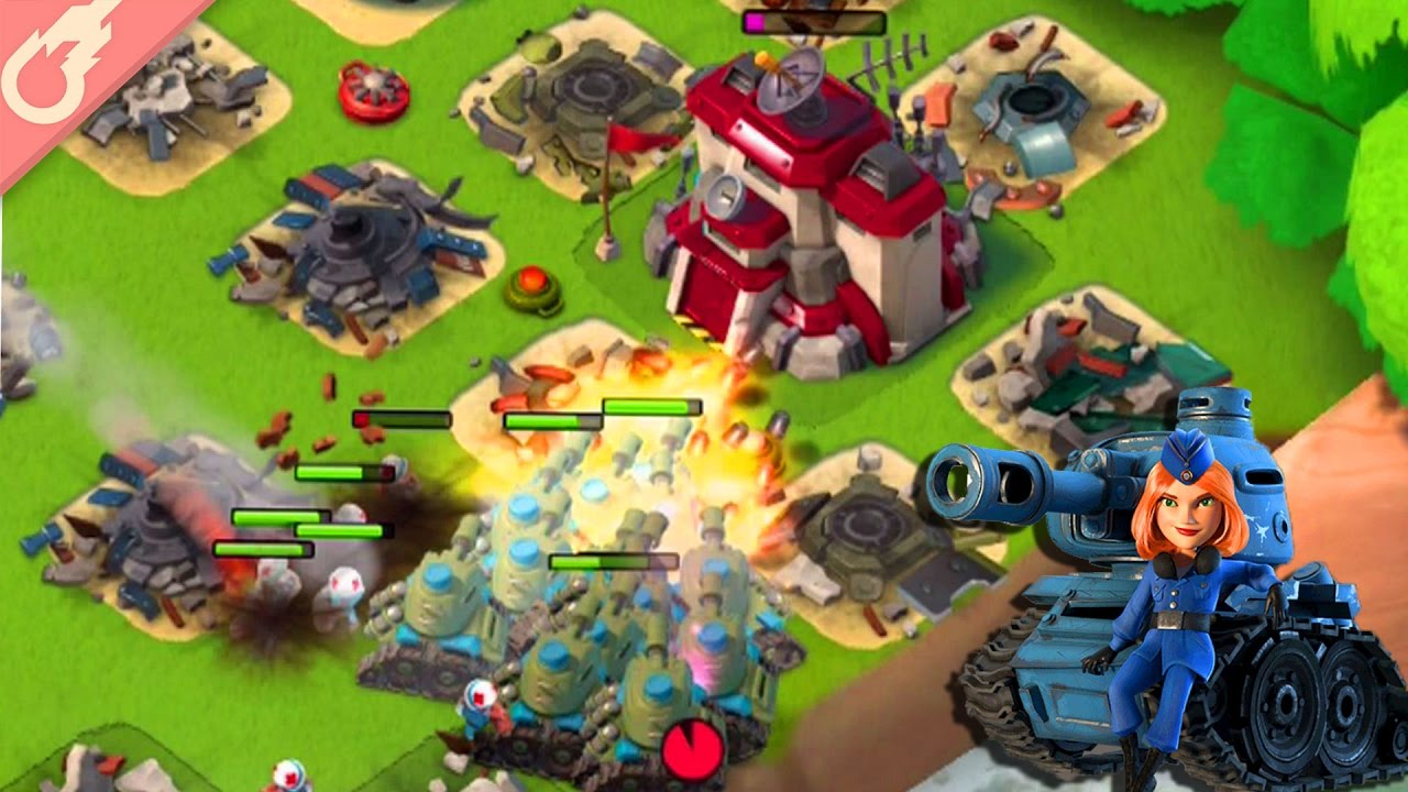 STEAMROLLING Bases Using Tank Medic! Boom Beach Gameplay