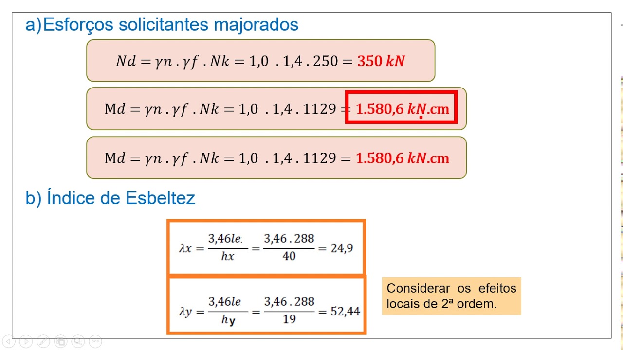 DIMENSIONAMENTO: PILAR DE CANTO