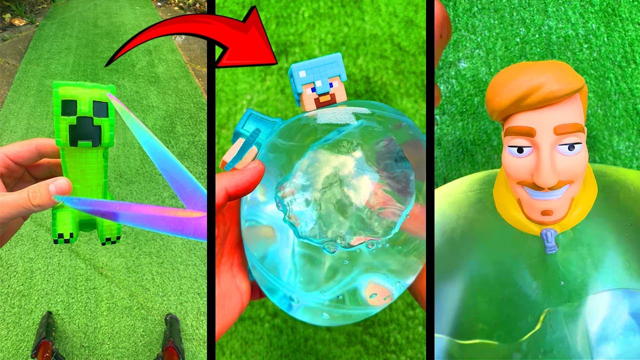 Inflating Famous Toys until they BLOW!💥 (they got HUGE)