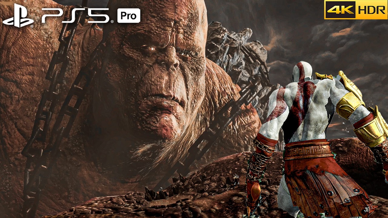 GOD OF WAR 3 REMASTERED | Cronos Vs Kratos Boss Fight Gameplay [PS5 PRO 4K 60FPS HDR]