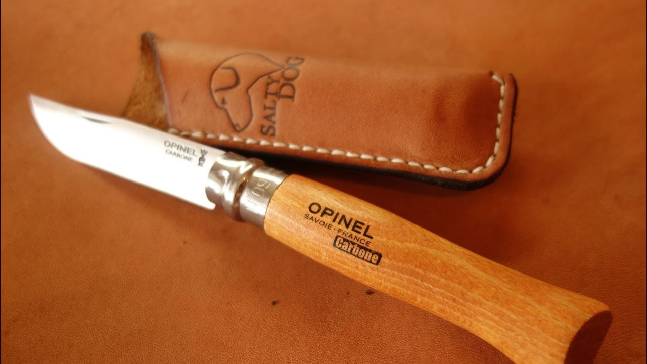 Salty dog. Opinel кожаный чехол. Leather case for knife.