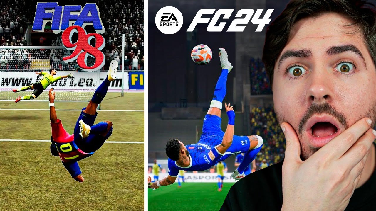 1 GOL DE BICICLETA EM TODOS OS FIFAS! (FIFA 94 AO EAFC 24)