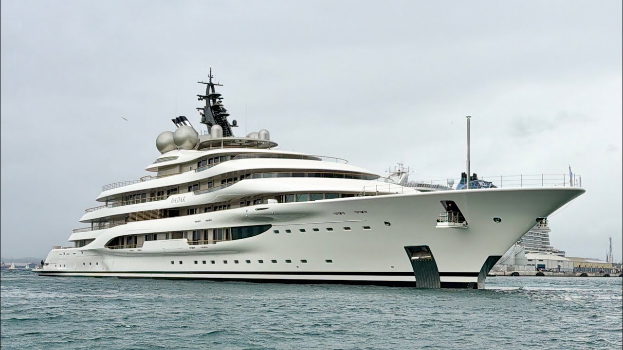 Hadar Superyacht (Ex Flying Fox) Massive 136m Yacht Docking in Gibraltar