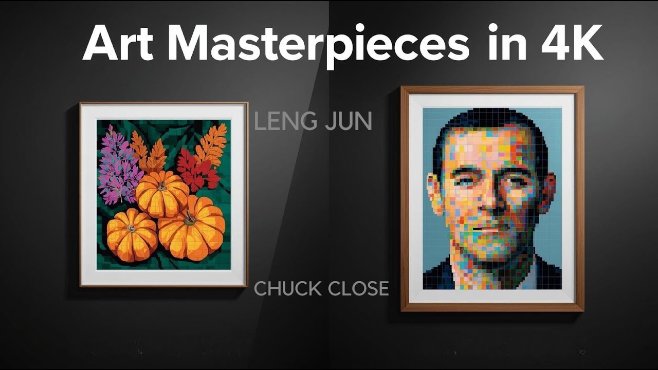 Autumn Pumpkin Floral Art Halloween | Frame TV Art (4K AI Painting Loop)