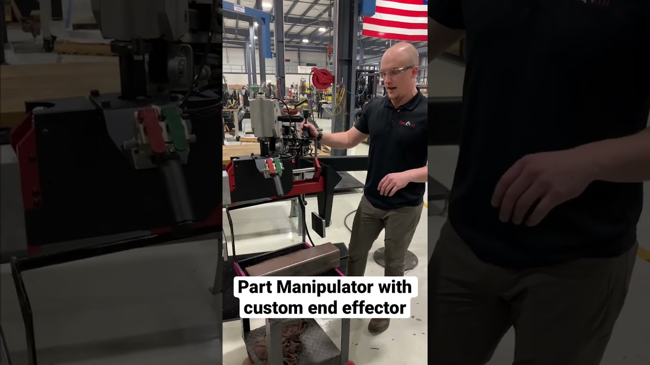 This custom part manipulator can lift and rotate parts up 200 lb. #shorts #custom #assembly #ergo