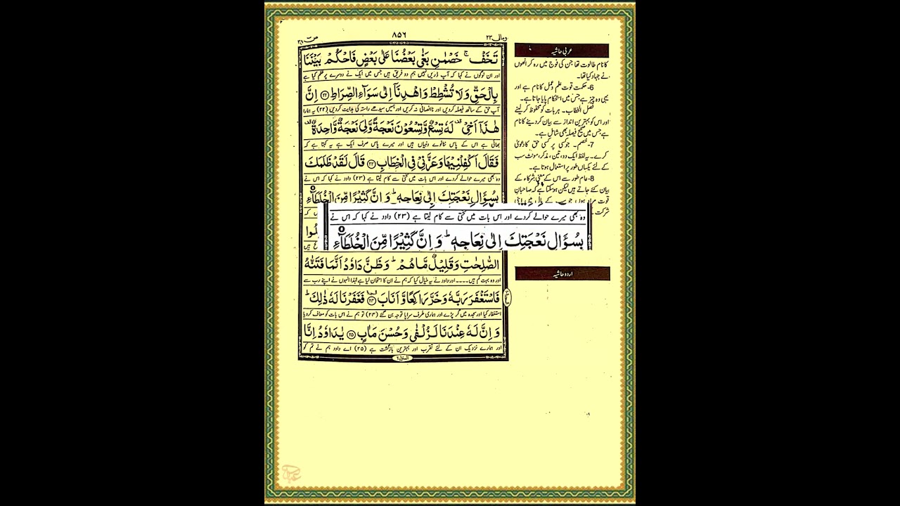 Syed Zeeshan Haider Jawadi - Urdu Translation - Surah Saad  - Ayat 1 - 30 Part 171