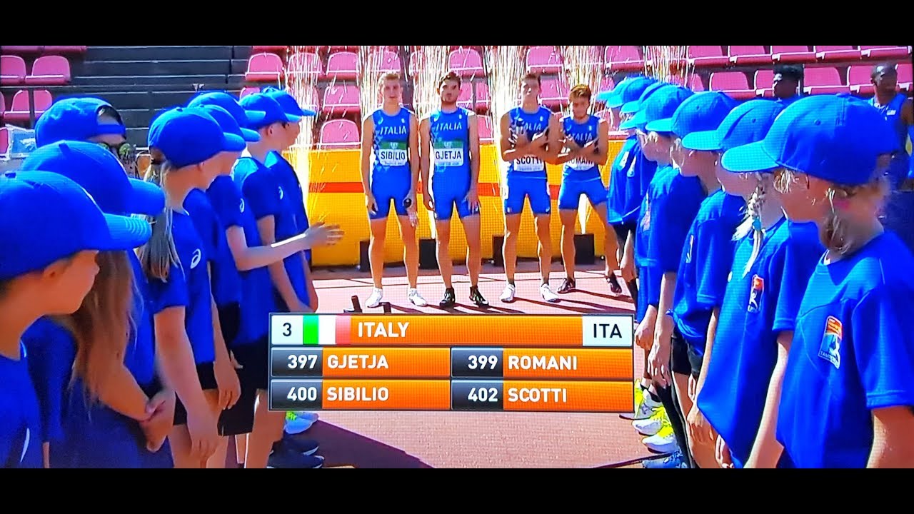 ITALIA CAMPIONE DEL MONDO 4X400 Under 20 Uomini e RECORD EUROPEO in 3'04''05