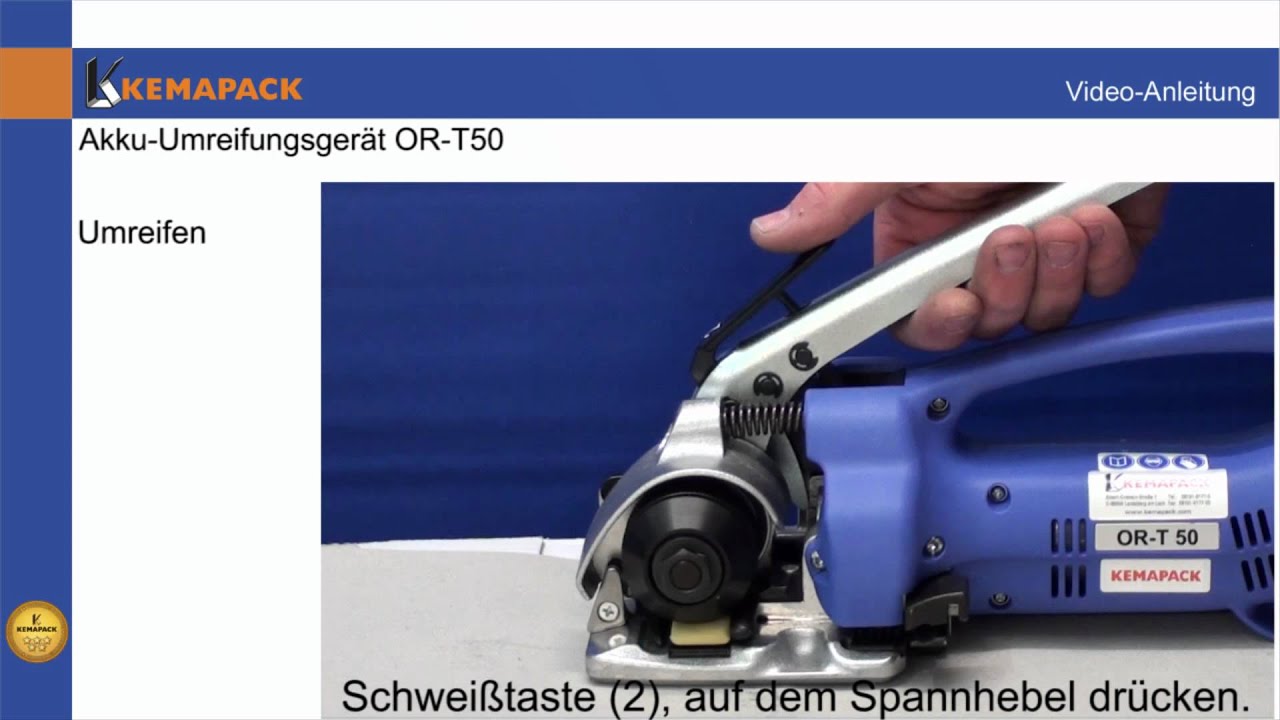 Akkubetriebenes Umreifungsger&auml;t OR-T50 von Orgapack