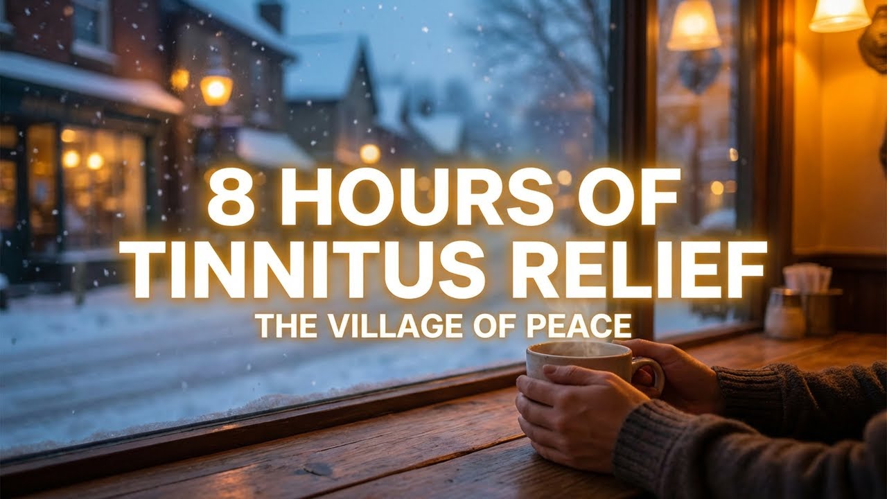THE VILLAGE OF PEACE: 8 Hours of Tinnitus Relief in the Snowy Coffee Shop ☕
