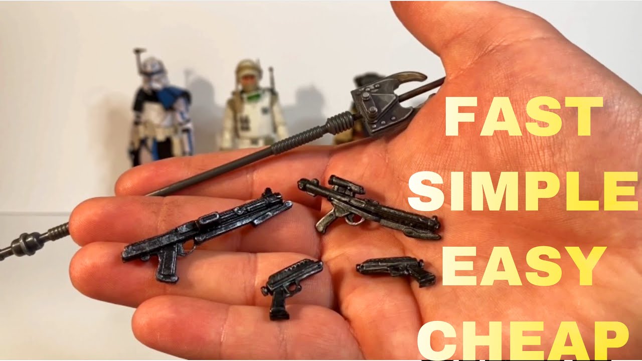 How To - Custom Blaster SIMPLE Weathering And Metallizing Star Wars Black Series
