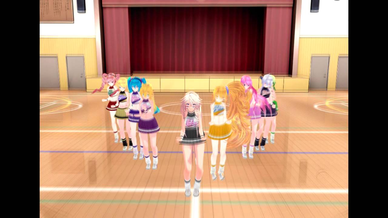 MMD x Hey Mickey - Gumi and Vocaloid Chearleaders