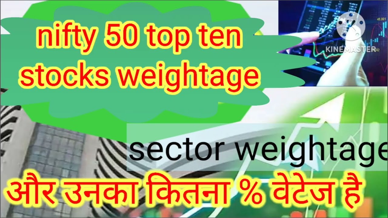 Nifty 50 top 10 stocks weightage #sector weightage