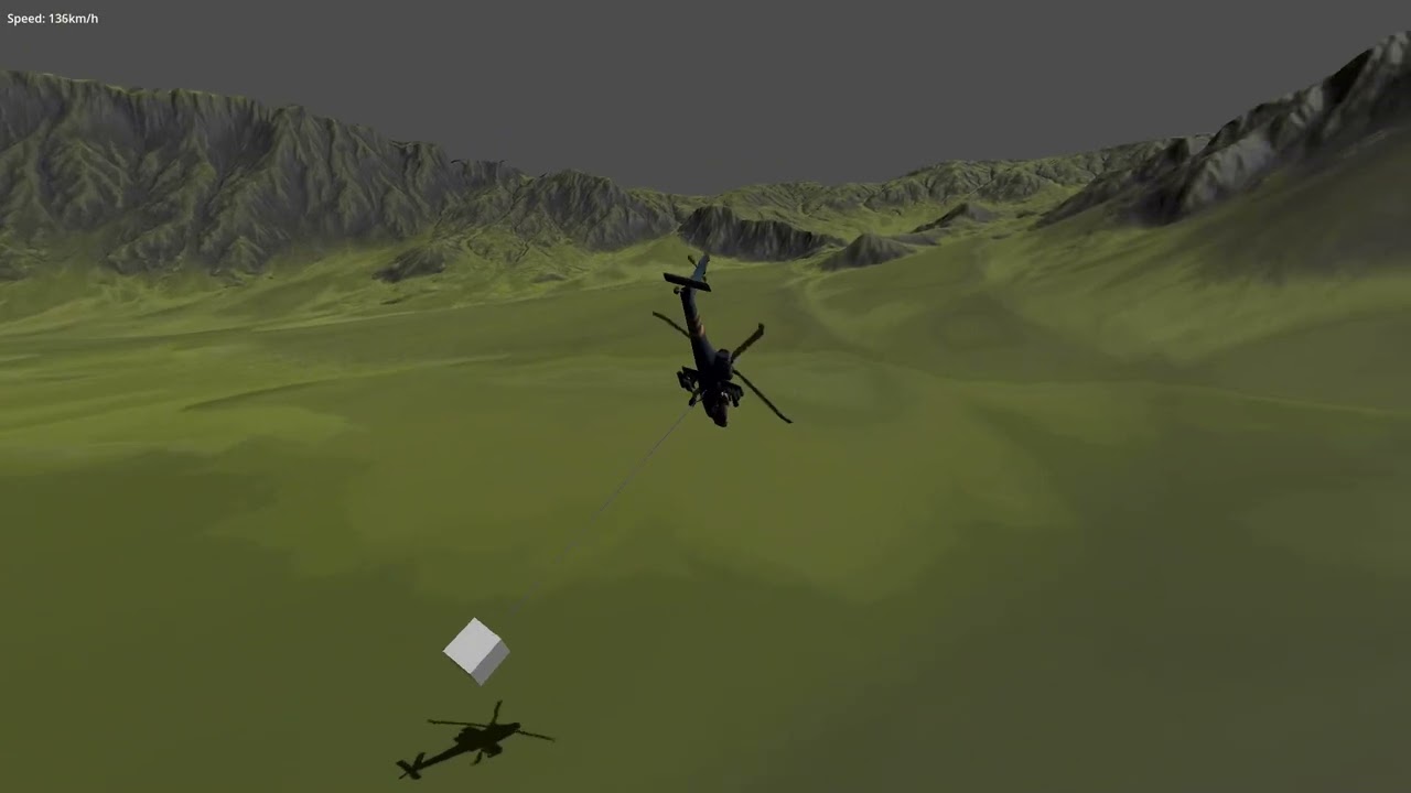 Helicopter Longline in Godot